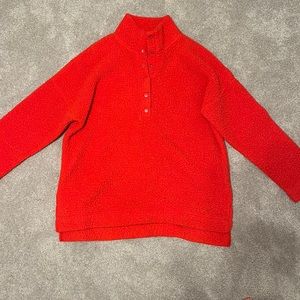 Aerie fleece pullover size small red